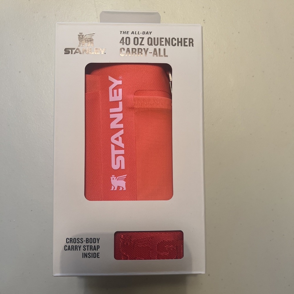 New Stanley All Day 40 OZ Quencher Carry All Hot Coral One‎ Size -  No Cup